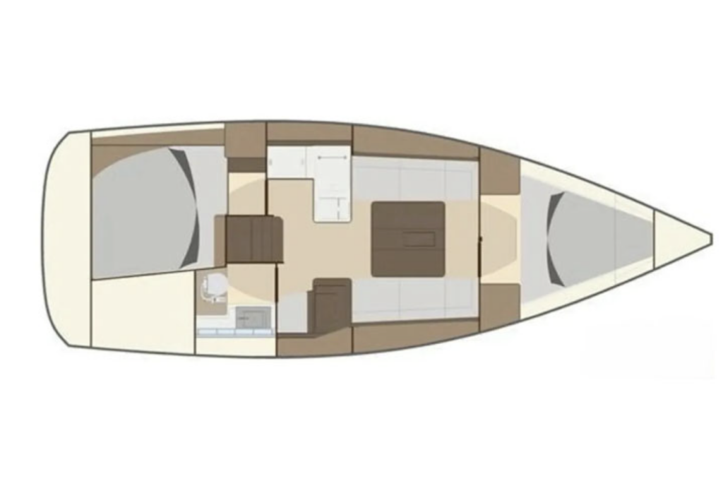 plan du Nougatess - Dufour 335 GL (2013)